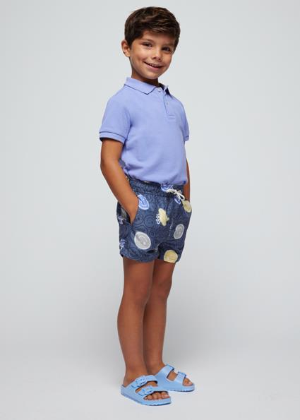 Mayoral Erkek Çocuk Mor Polo Yaka T-shirt 00150-033