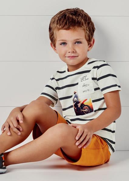 Mayoral Erkek Çocuk Turuncu Tshirt Set Örme 