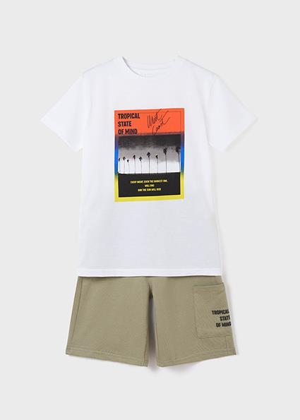 Mayoral Erkek Çocuk Yeşil Set-Şort Ve Tshirt-Örme 