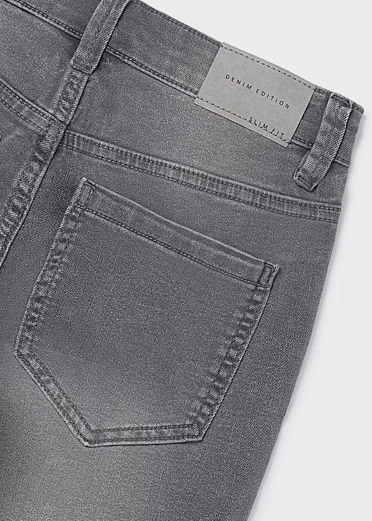 Mayoral Gri Erkek Çocuk Slim Fit Kot Pantolon 00516