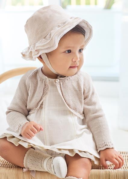 Mayoral Kız Bebek Bej Örme Hırka 00318