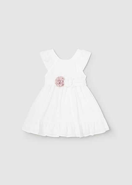 Mayoral Kız Bebek Beyaz Elbise 01903-051