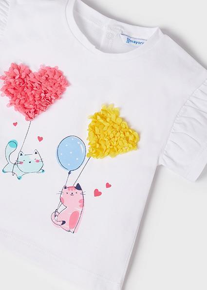 Mayoral Kız Bebek Mavi Set-Tayt-Kedicıklı 