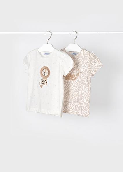 Mayoral Kız Çocuk Kahverengi Set-2 Li Tshirt-Kısa Kollu 