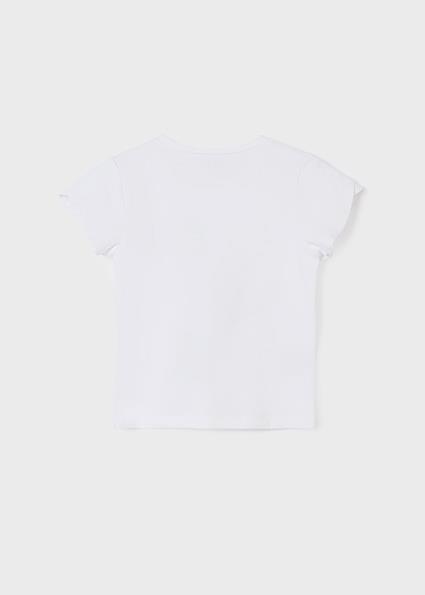 Mayoral Kız Çocuk Krem Tshirt-Kısa Kol 