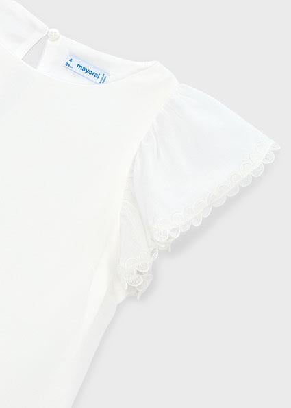 Mayoral Kız Çocuk Krem Tül Bluz - 03195