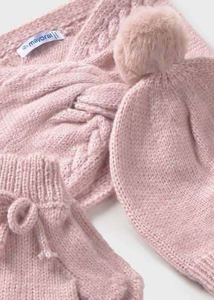 Mayoral Pembe Bebek Bere Atkı Eldiven Takım 10019