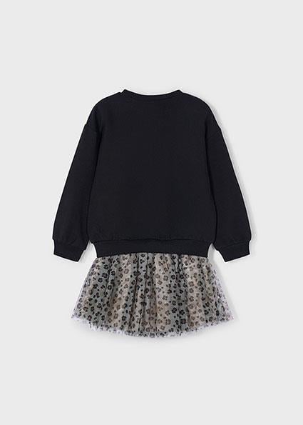 Mayoral Siyah Kız Çocuk Sweatshirt ve Tül Etek Takım 4936