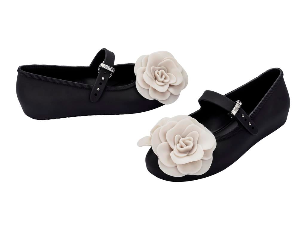 Mini Melissa Soft Ballerina Studs Petals Kız Çocuk Babet Siyah 37822
