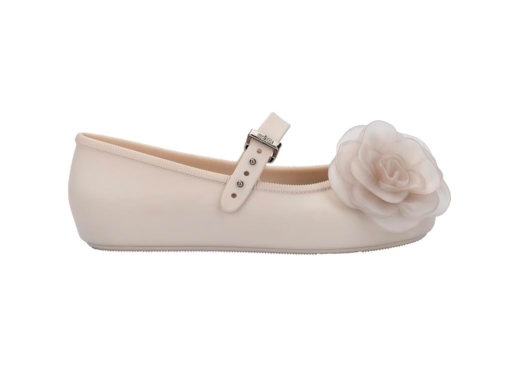Mini Melissa Soft Ballerina Studs Petals Kız Çocuk Babet Bej 37822