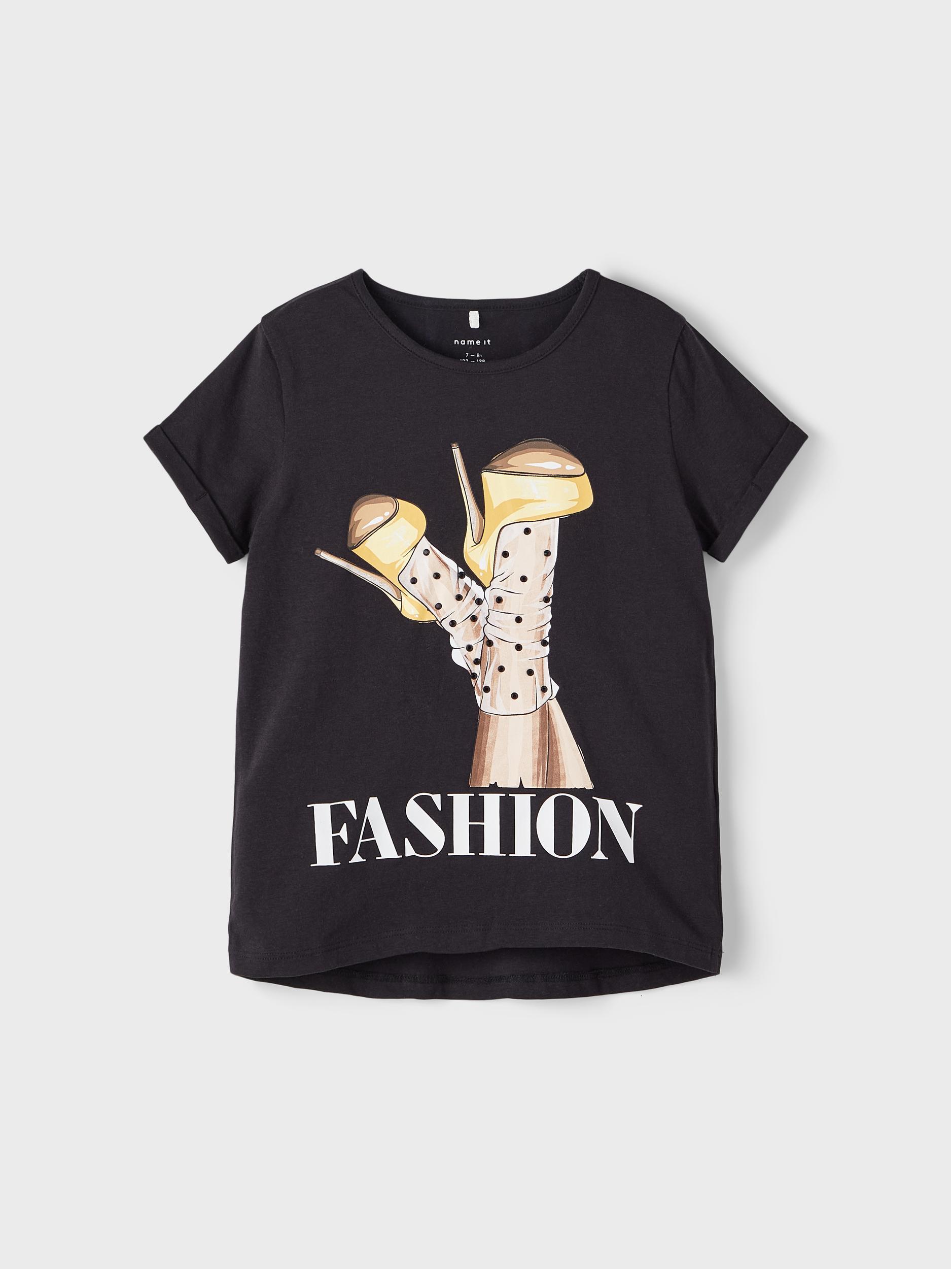 Name ıt Kız Çocuk Siyah T-shirt