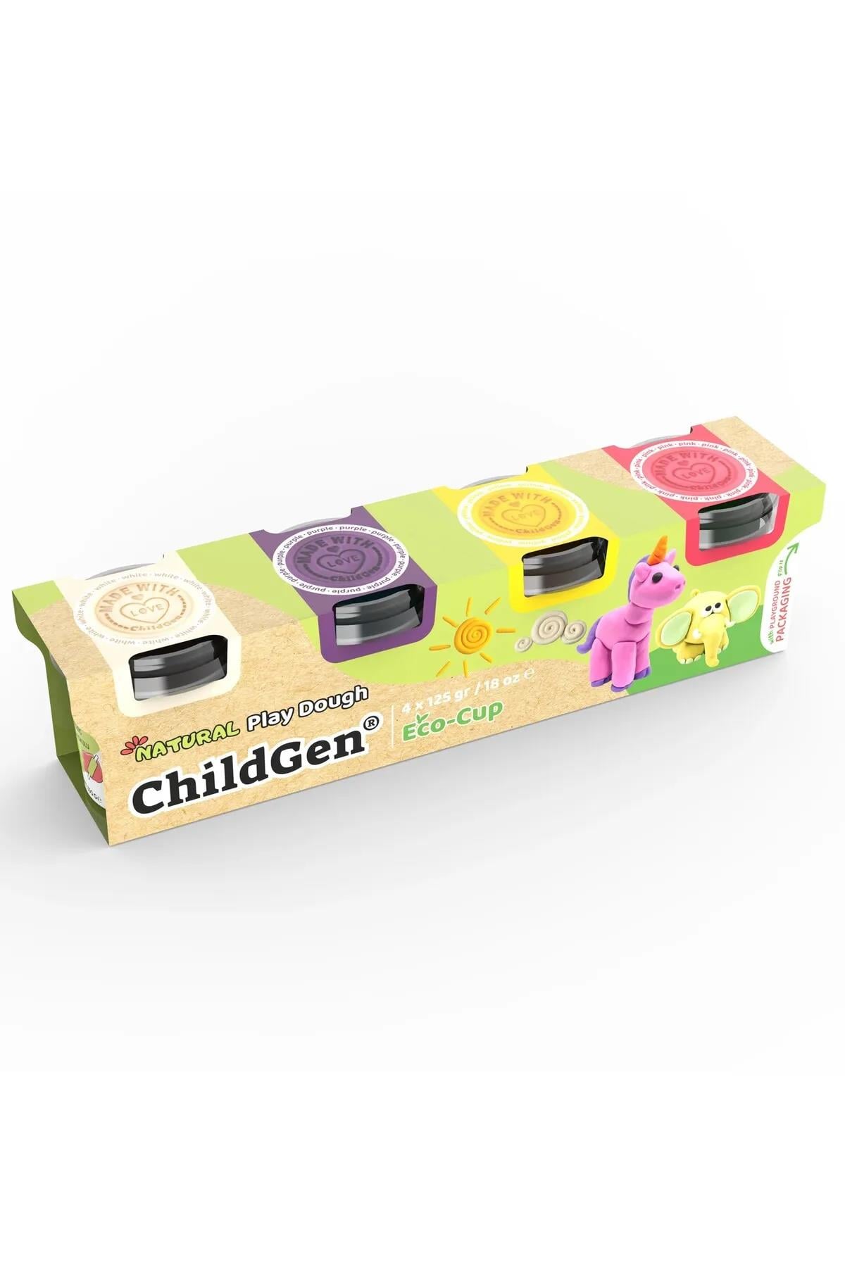 OYUN HAMURU ECOCUP - 125 GR 4'LÜ SET (BEYAZ,PEMBE,SARI,MOR)