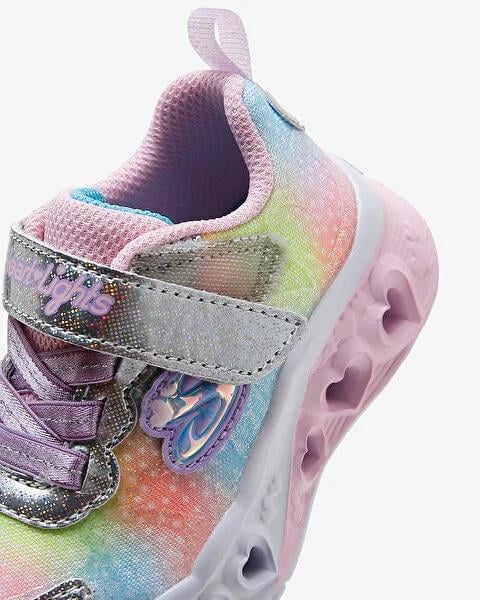 Skechers Flutter Heart Lights Simply L Kız Çocuk Gri Işıklı Spor Ayakkabı