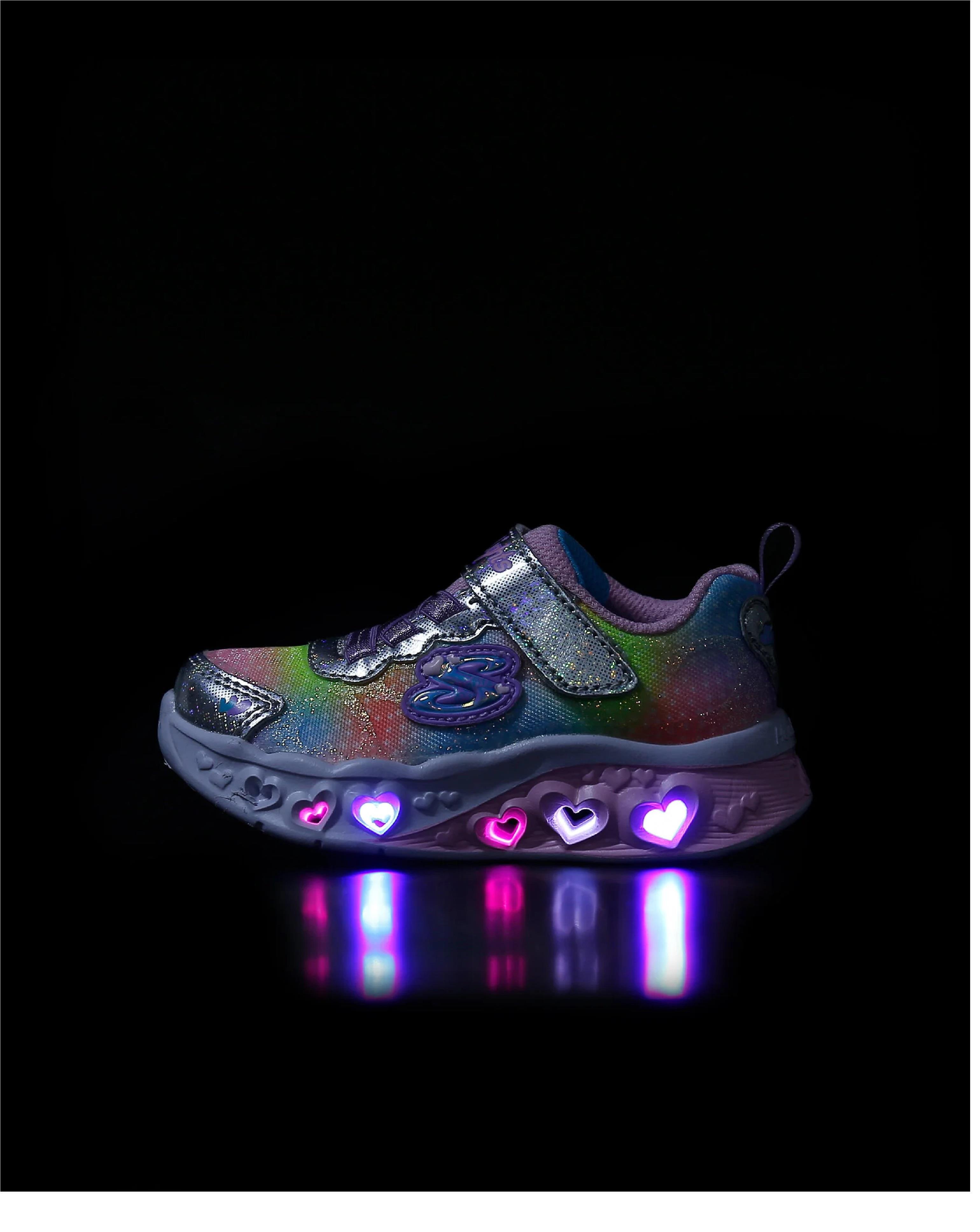 Skechers Flutter Heart Lights Simply L Kız Çocuk Gri Işıklı Spor Ayakkabı