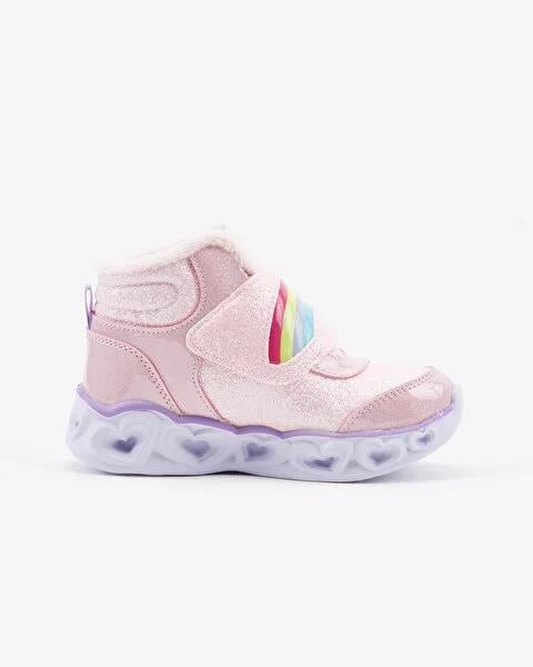 Skechers Heart Lights-Brilliant Rainbow Pembe Kız Çocuk Işıklı Bot