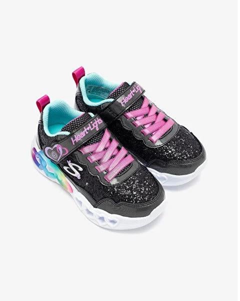 Skechers Infinite Heart Lights - Fresh Love Kız Çocuk Siyah Işıklı Spor Ayakkabı