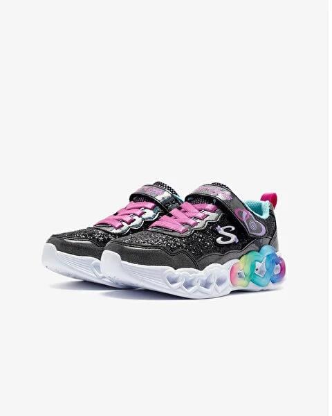 Skechers Infinite Heart Lights - Fresh Love Kız Çocuk Siyah Işıklı Spor Ayakkabı