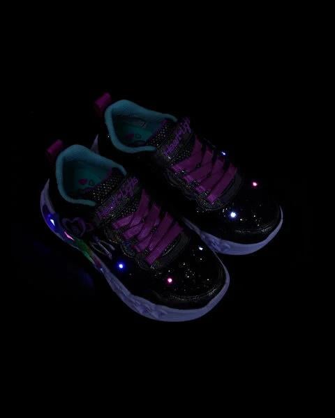 Skechers Infinite Heart Lights - Fresh Love Kız Çocuk Siyah Işıklı Spor Ayakkabı