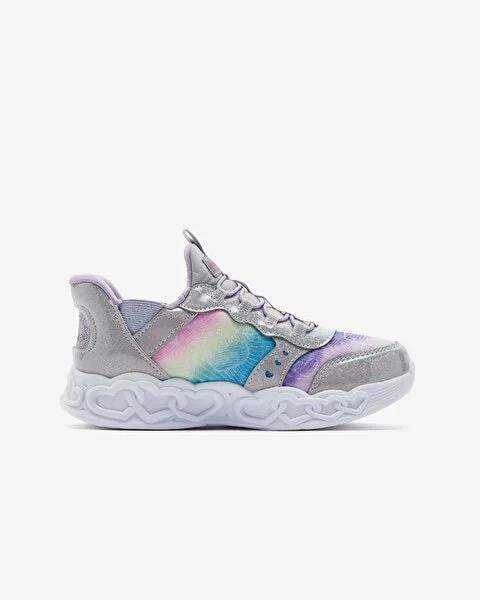 Skechers Infinite Heart Lights Kız Çocuk Gri Işıklı Spor Ayakkabı