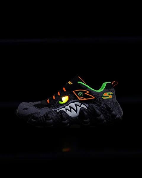 Skechers Skech-o-saurus Lights - Rapid-dino Çocuk Siyah Işıklı Spor Ayakkabı