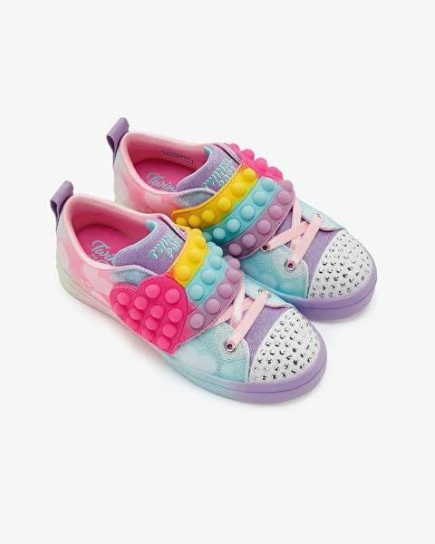 Skechers Twi-Lites 2.0 - Heart Pops Mor Kız Çocuk Spor Ayakkabı