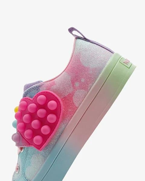 Skechers Twi-Lites 2.0 - Heart Pops Mor Kız Çocuk Spor Ayakkabı