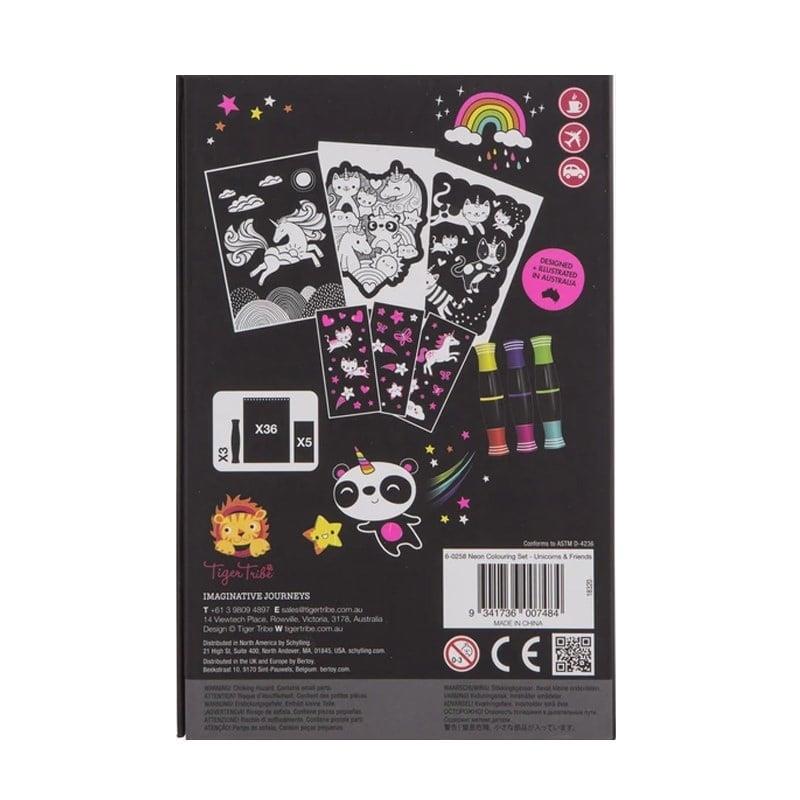 Tiger Tribe Neon Boyama Seti - Unicorns and Friends