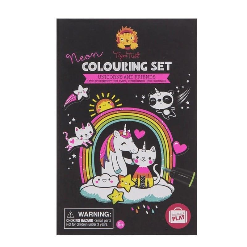 Tiger Tribe Neon Boyama Seti - Unicorns and Friends