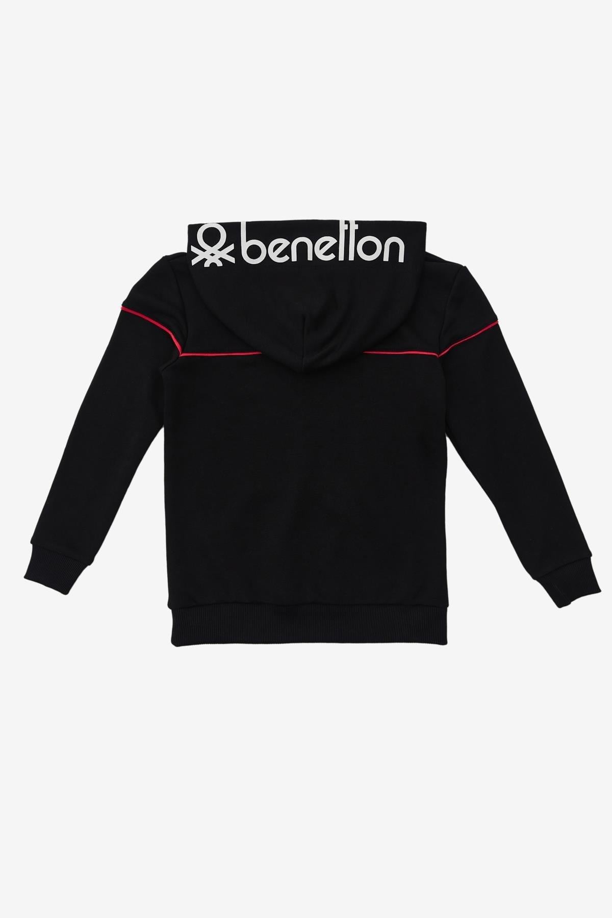 United Colors of Benetton Erkek Çocuk Siyah Sweatshirt