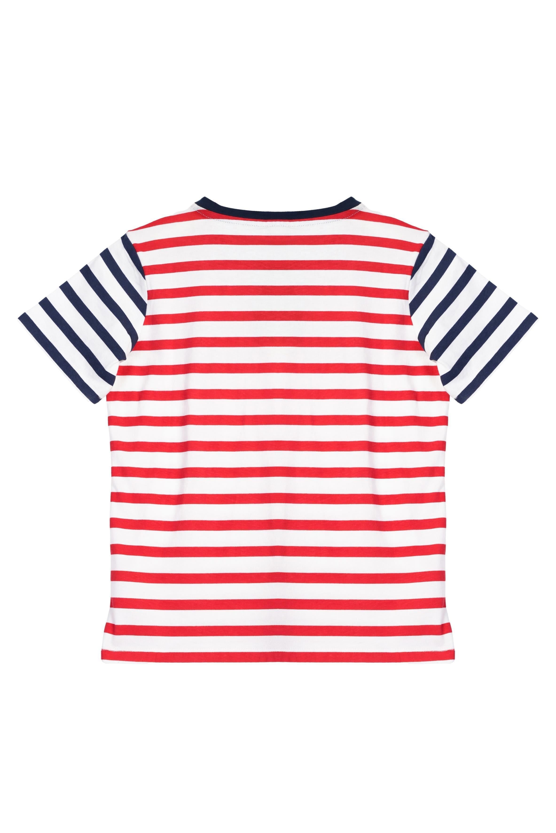 United Colors of Benetton Erkek Çocuk Kırmızı Çizgili T-shirt BNT-B21394