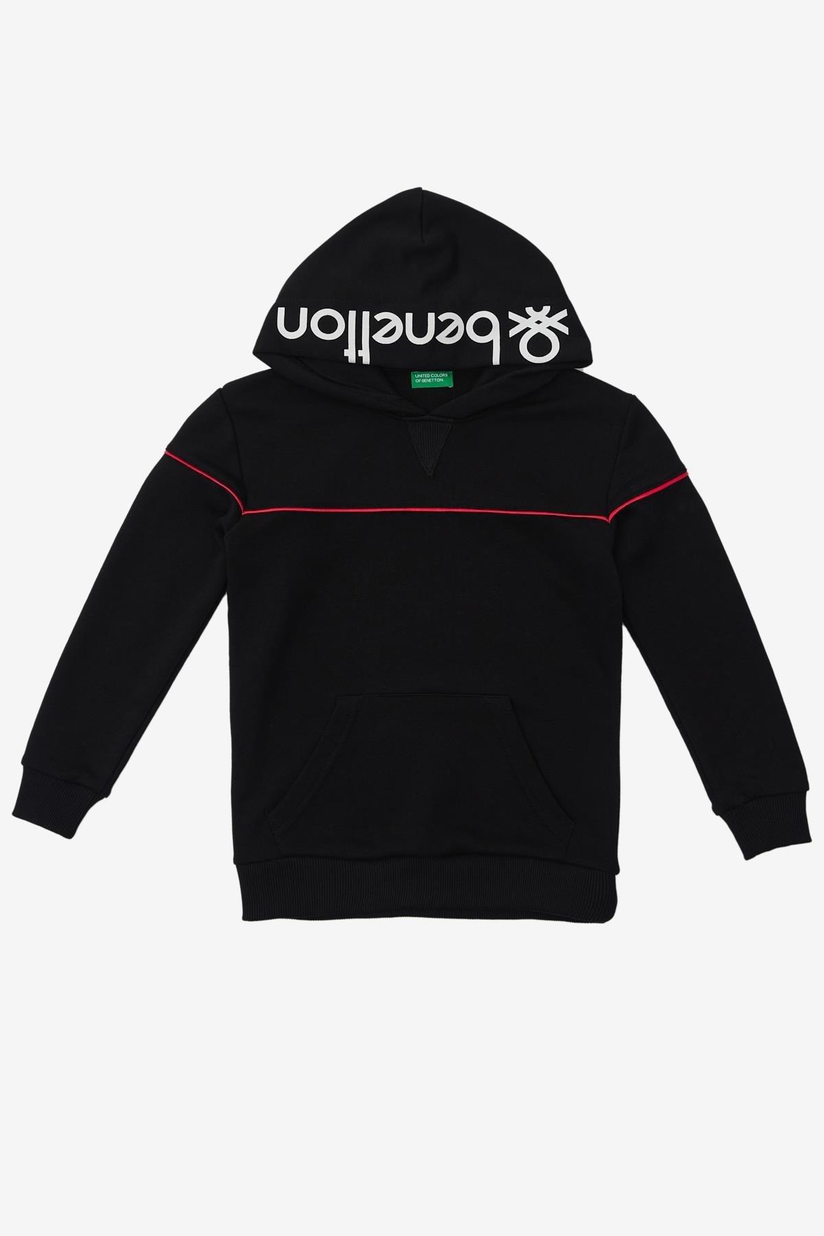 United Colors of Benetton Erkek Çocuk Siyah Sweatshirt