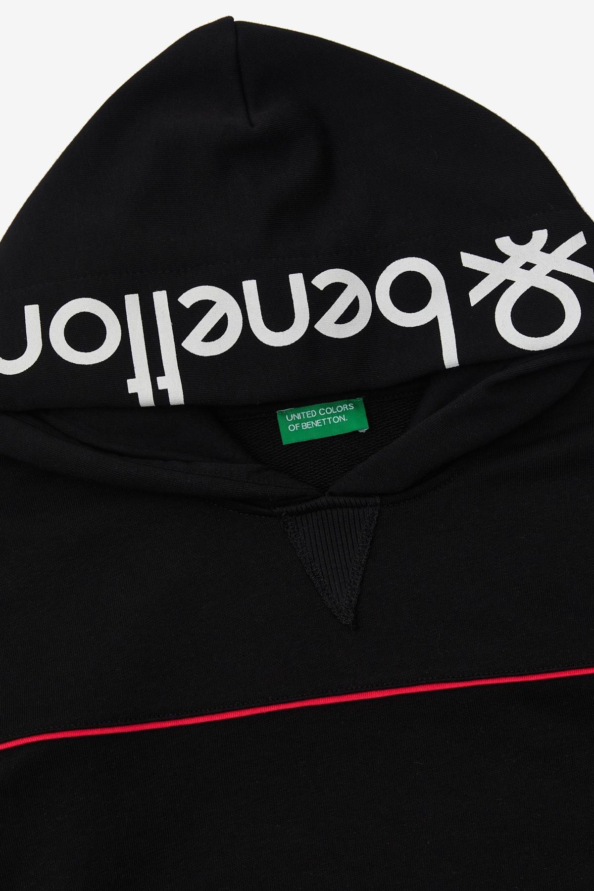 United Colors of Benetton Erkek Çocuk Siyah Sweatshirt