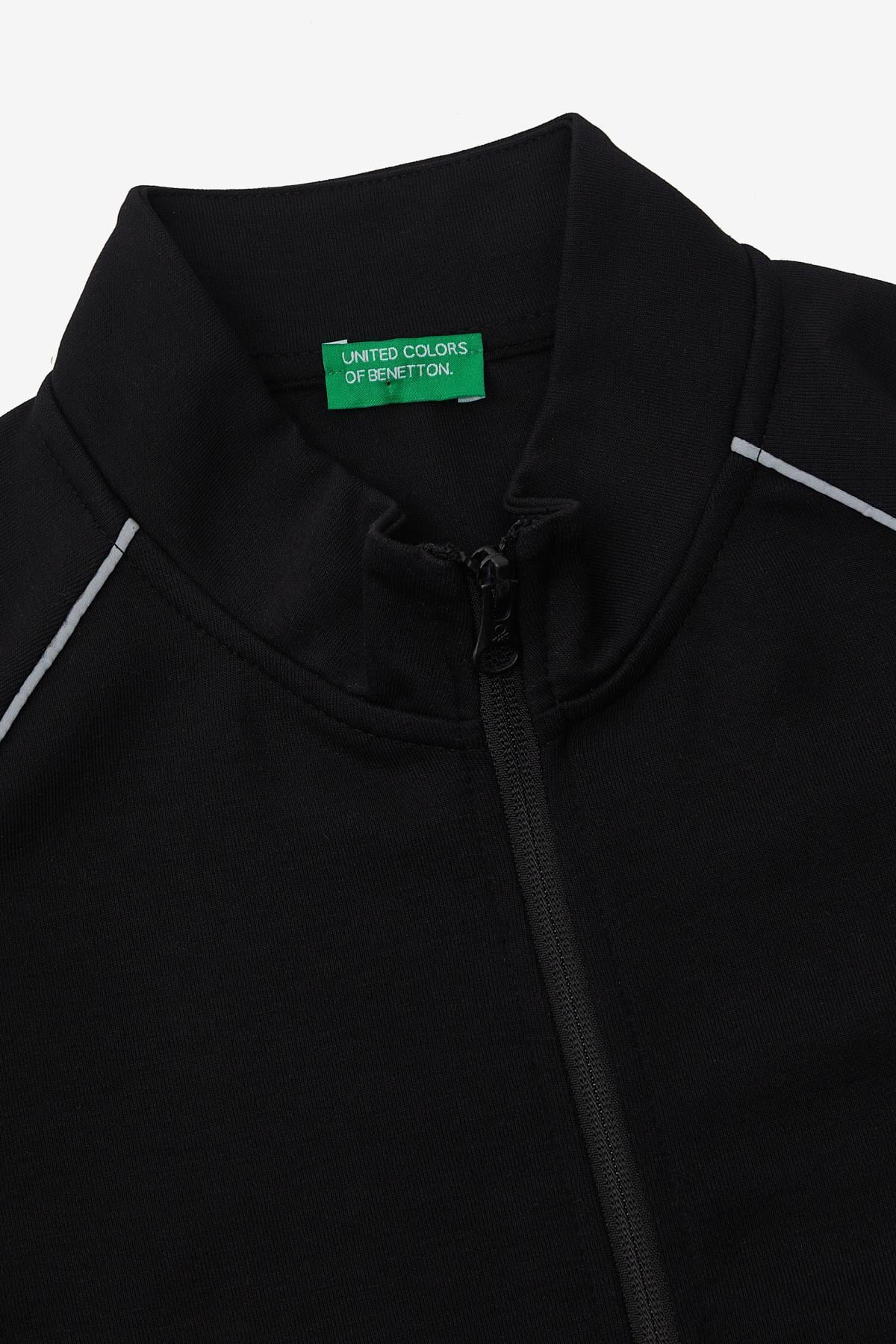 United Colors of Benetton Erkek Çocuk Siyah Sweatshirt