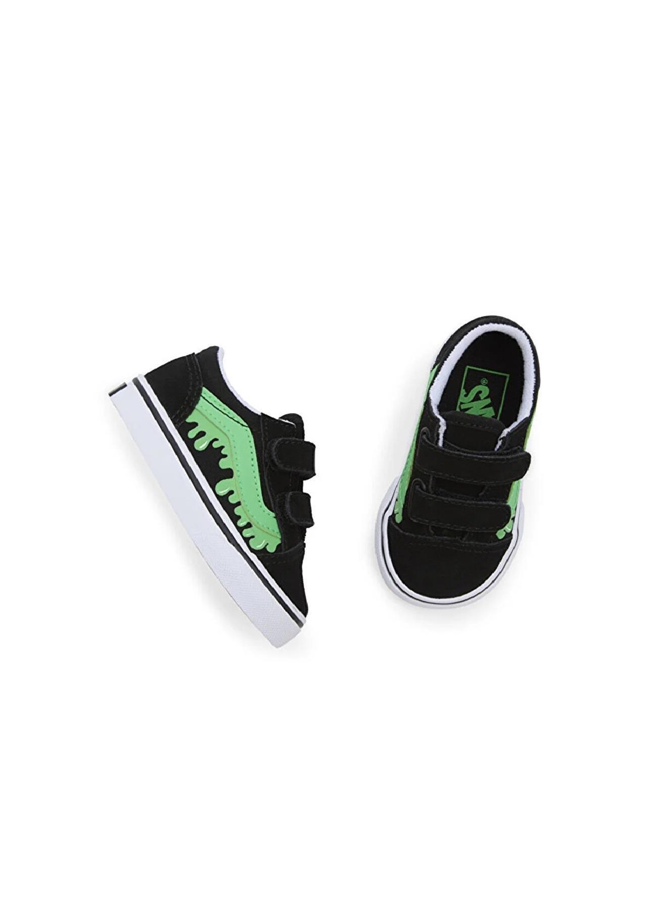 Vans Old Skool V Cırtlı Siyah Erkek Çocuk Spor Ayakkabı