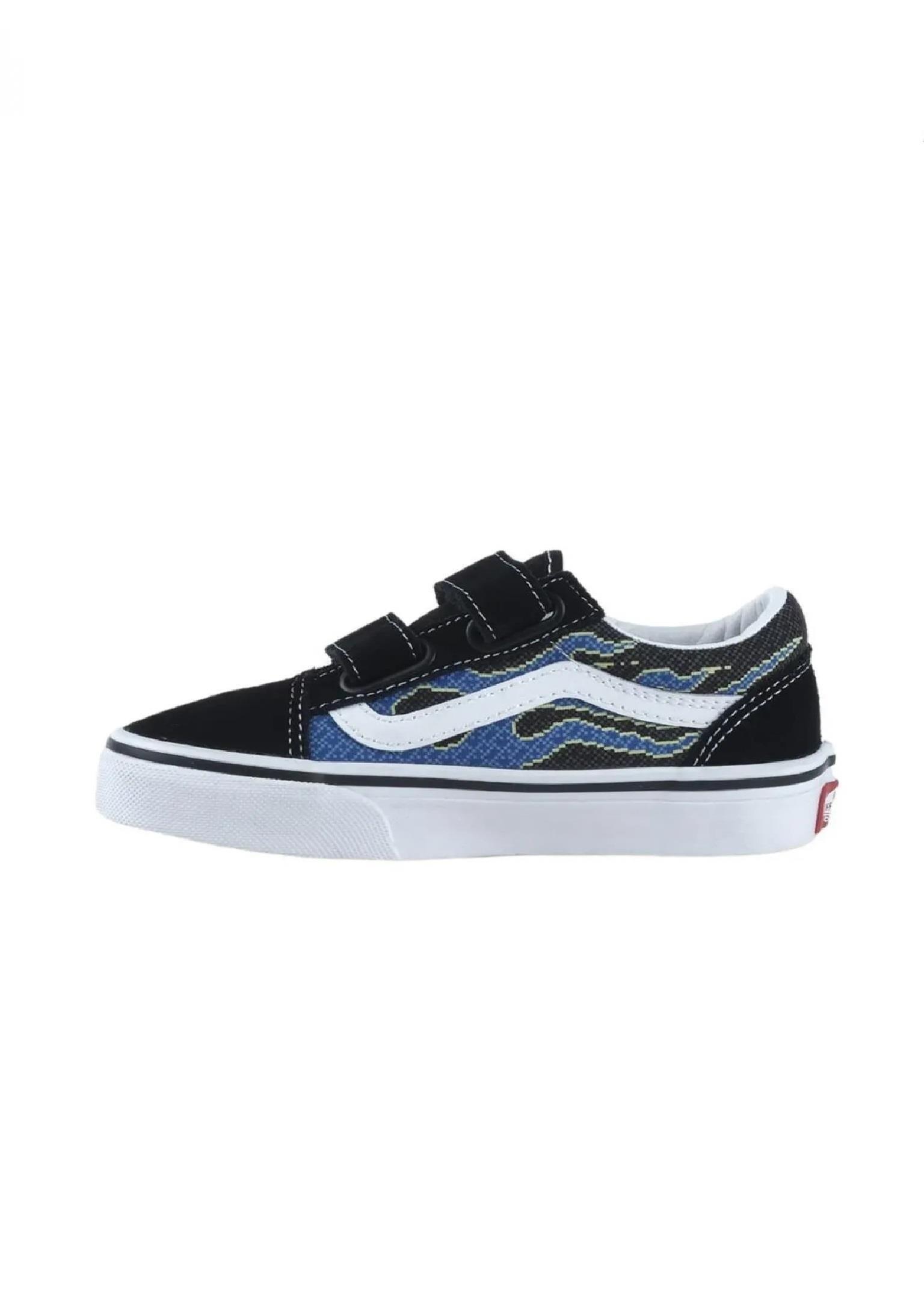 Vans Old Skool V Siyah Mavi Erkek Çocuk Spor Ayakkabı