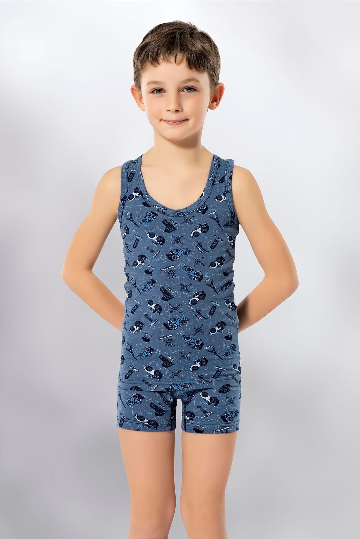 BASKILI LİKRALI BOXERLI TAKIM
