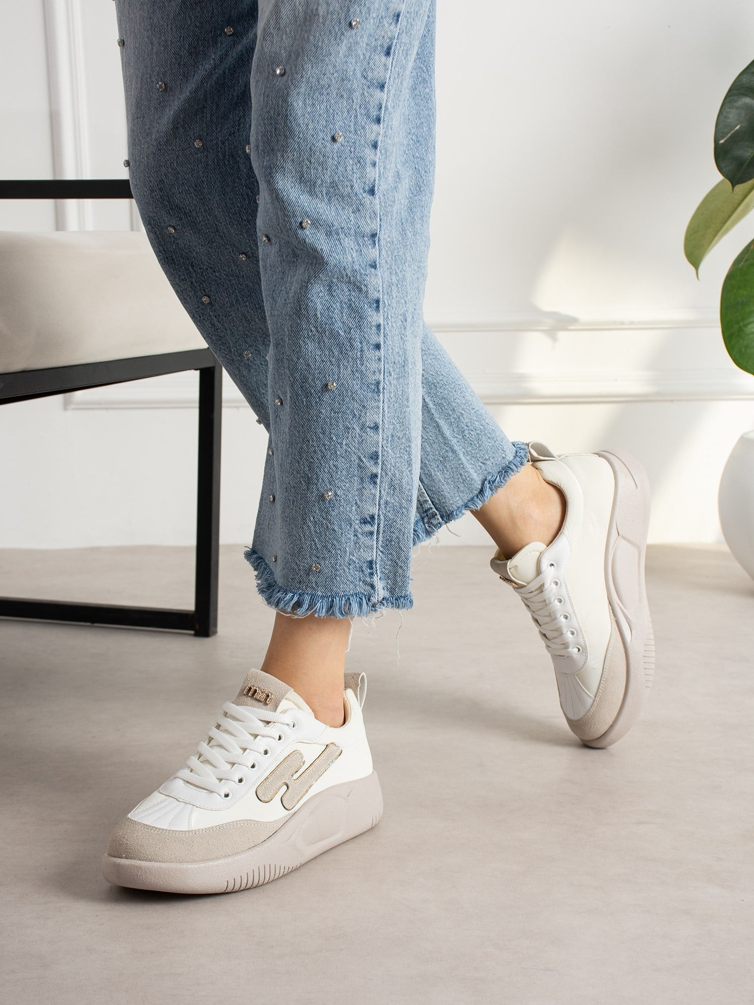 AMORA Beyaz Kadın Sneakers