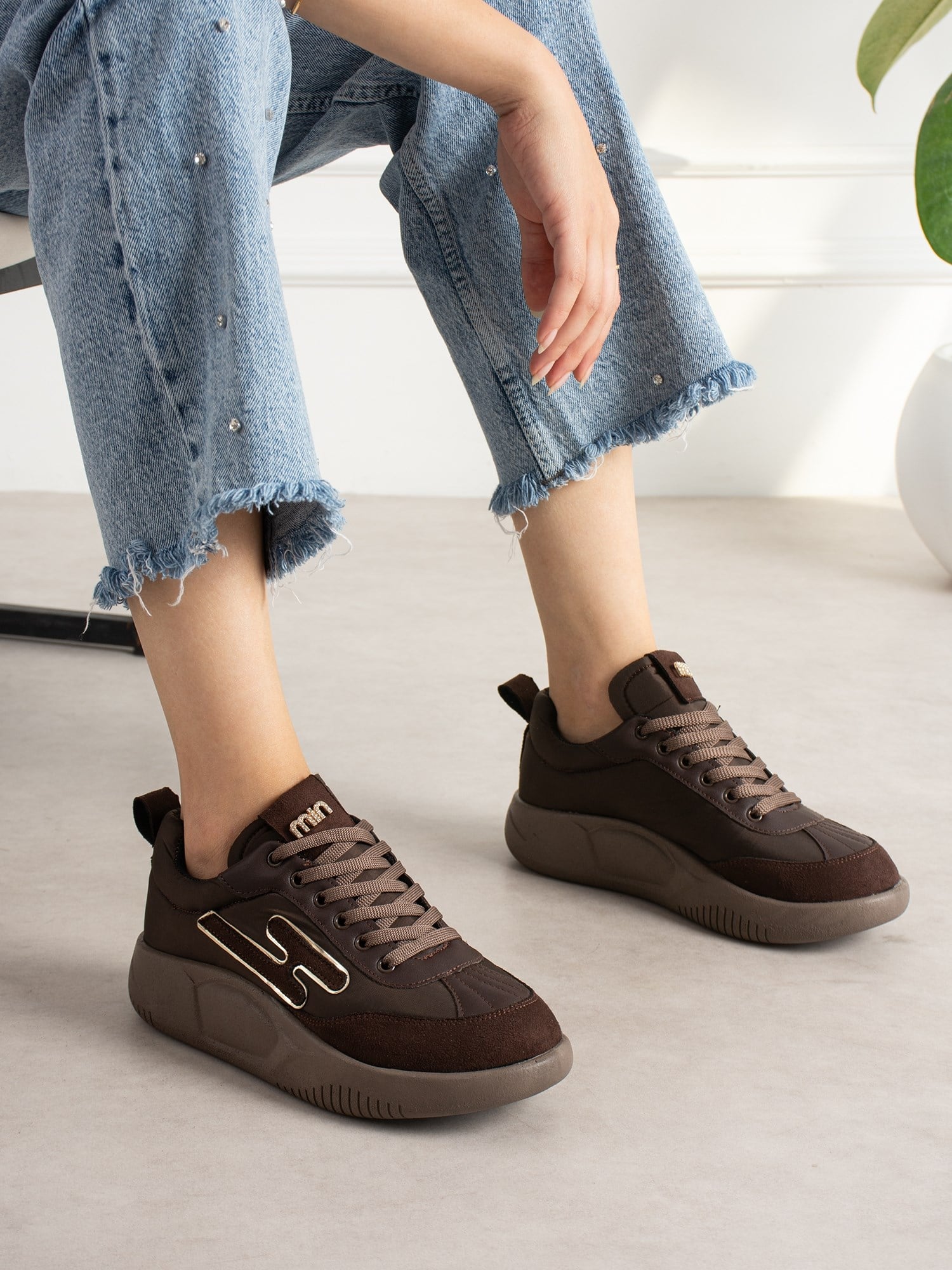 AMORA Kahve Kadın Sneakers