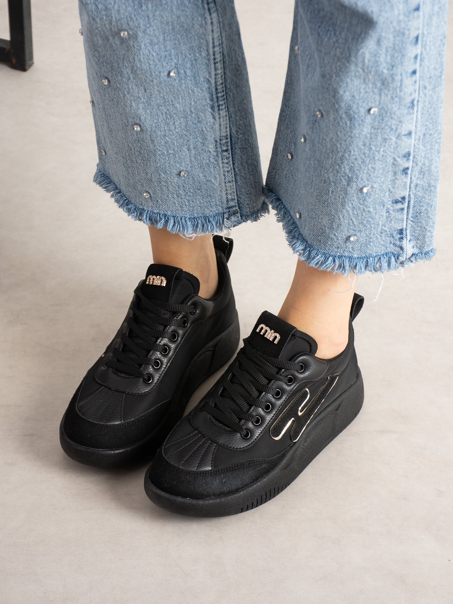 AMORA Siyah Kadın Sneakers