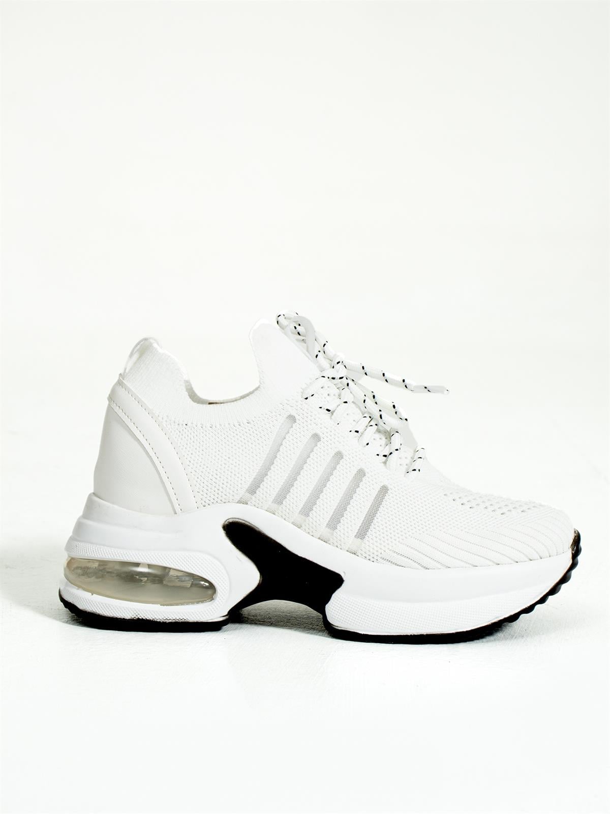 Beyaz Triko Kadın Sneakers