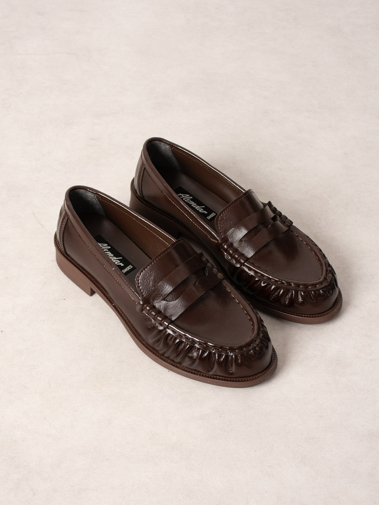 BOLLY Kahve Rugan Kadın Loafer