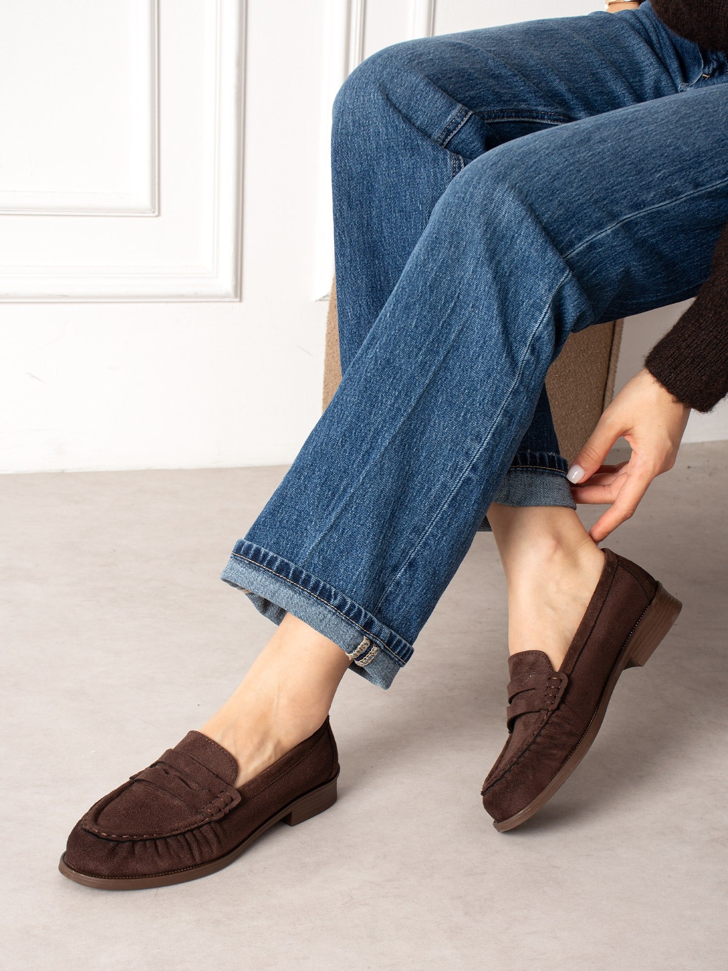 BOLLY Kahve Süet Kadın Loafer
