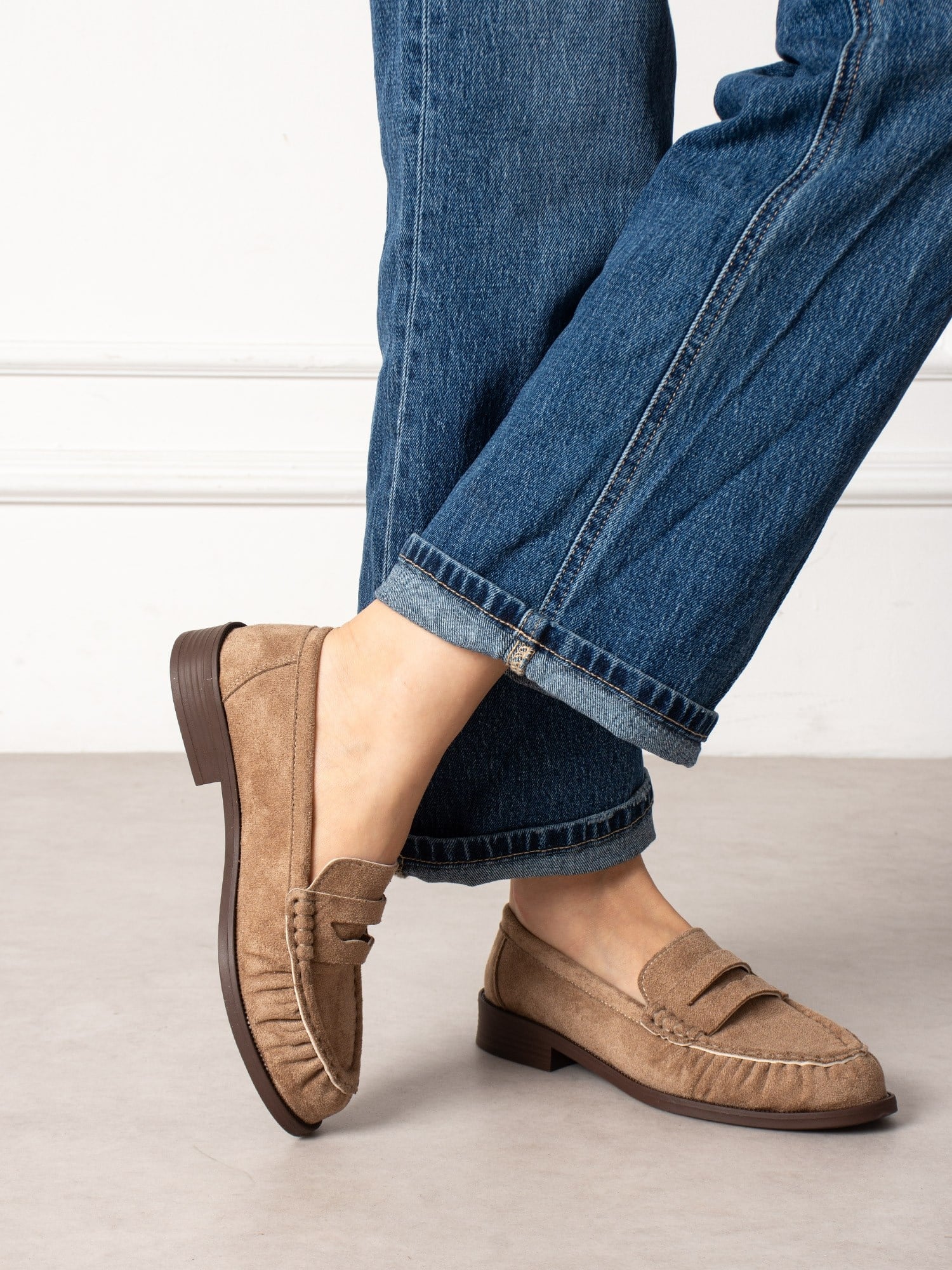 BOLLY Vizon Süet Kadın Loafer