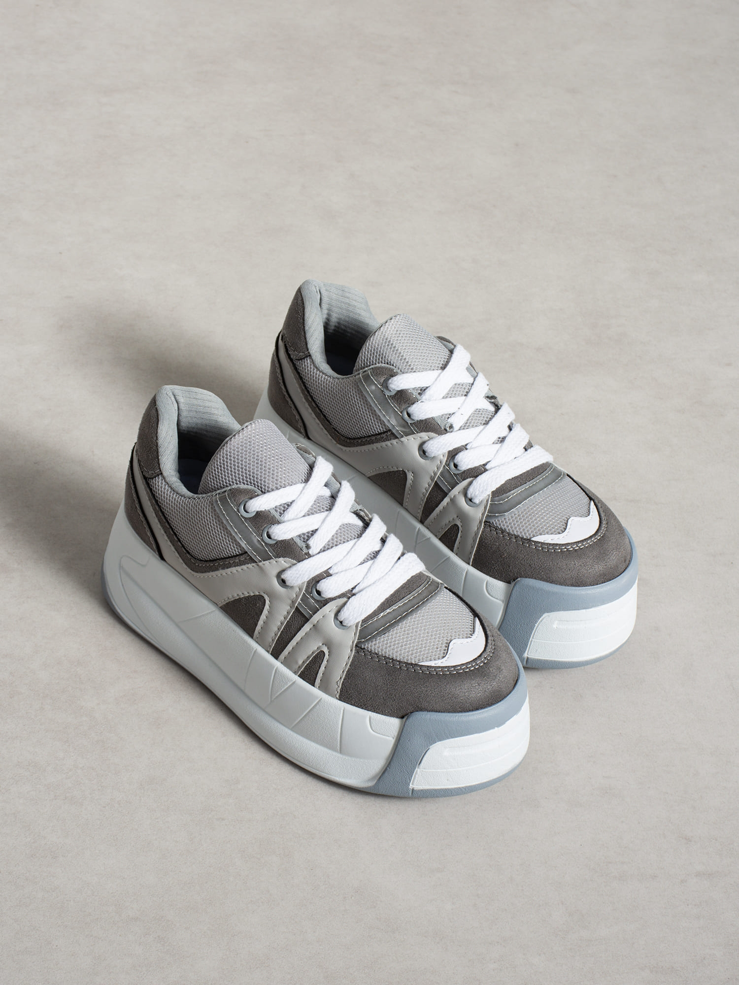 CARLA Gri Yüksek Tabanlı Kadın Sneakers