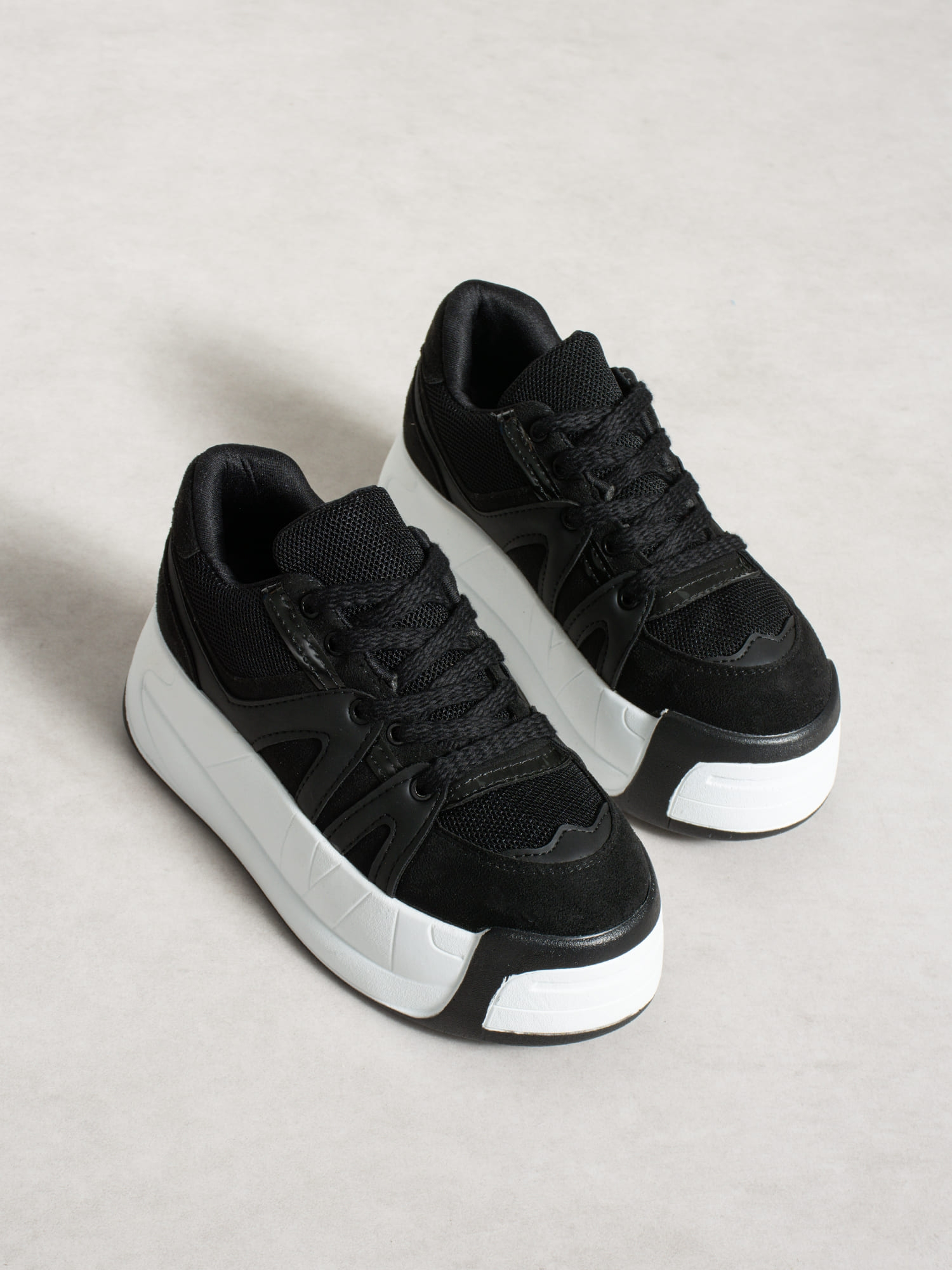 CARLA Siyah Yüksek Tabanlı Kadın Sneakers