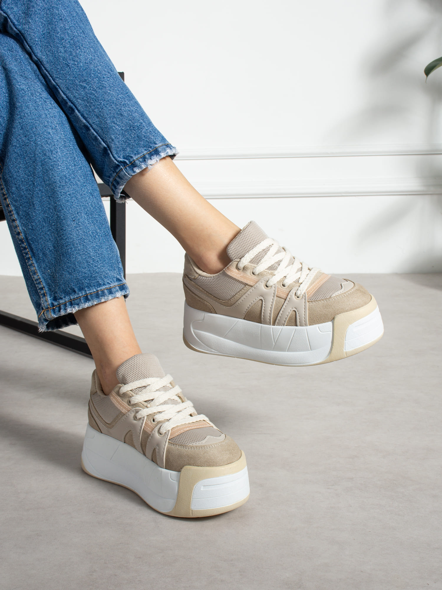 CARLA Vizon Yüksek Tabanlı Kadın Sneakers