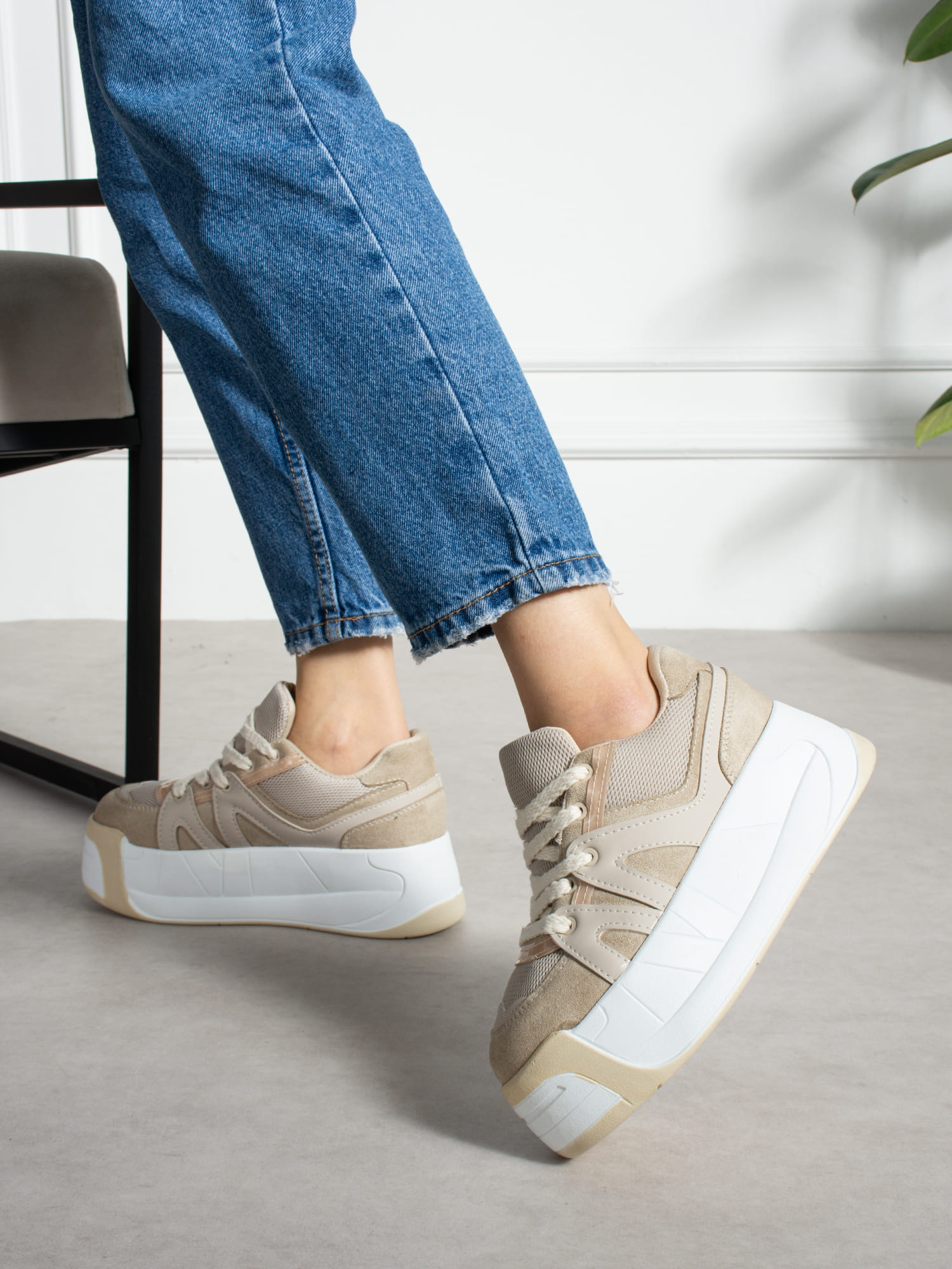 CARLA Vizon Yüksek Tabanlı Kadın Sneakers