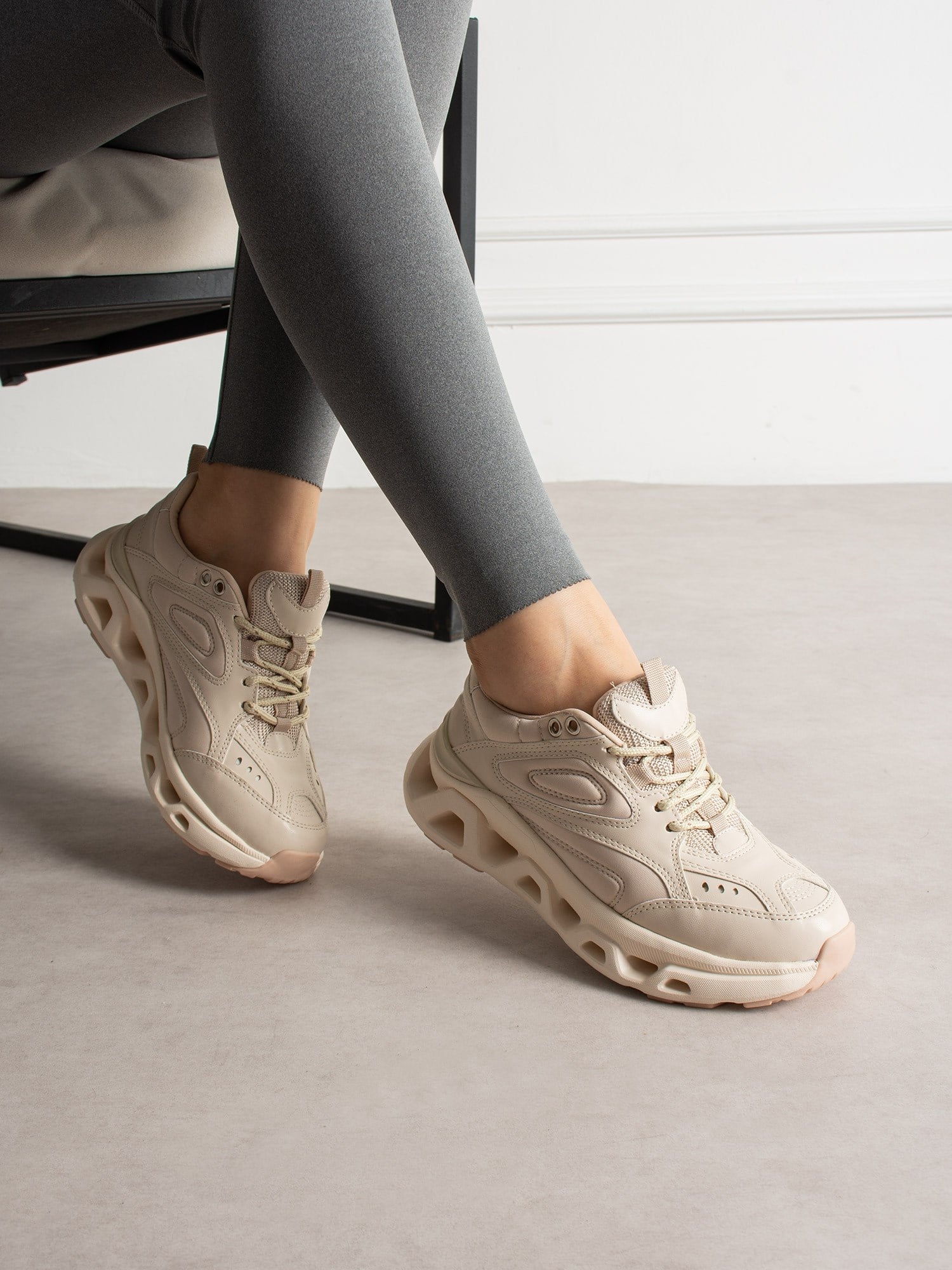 CHUNKY Krem Kadın Sneakers