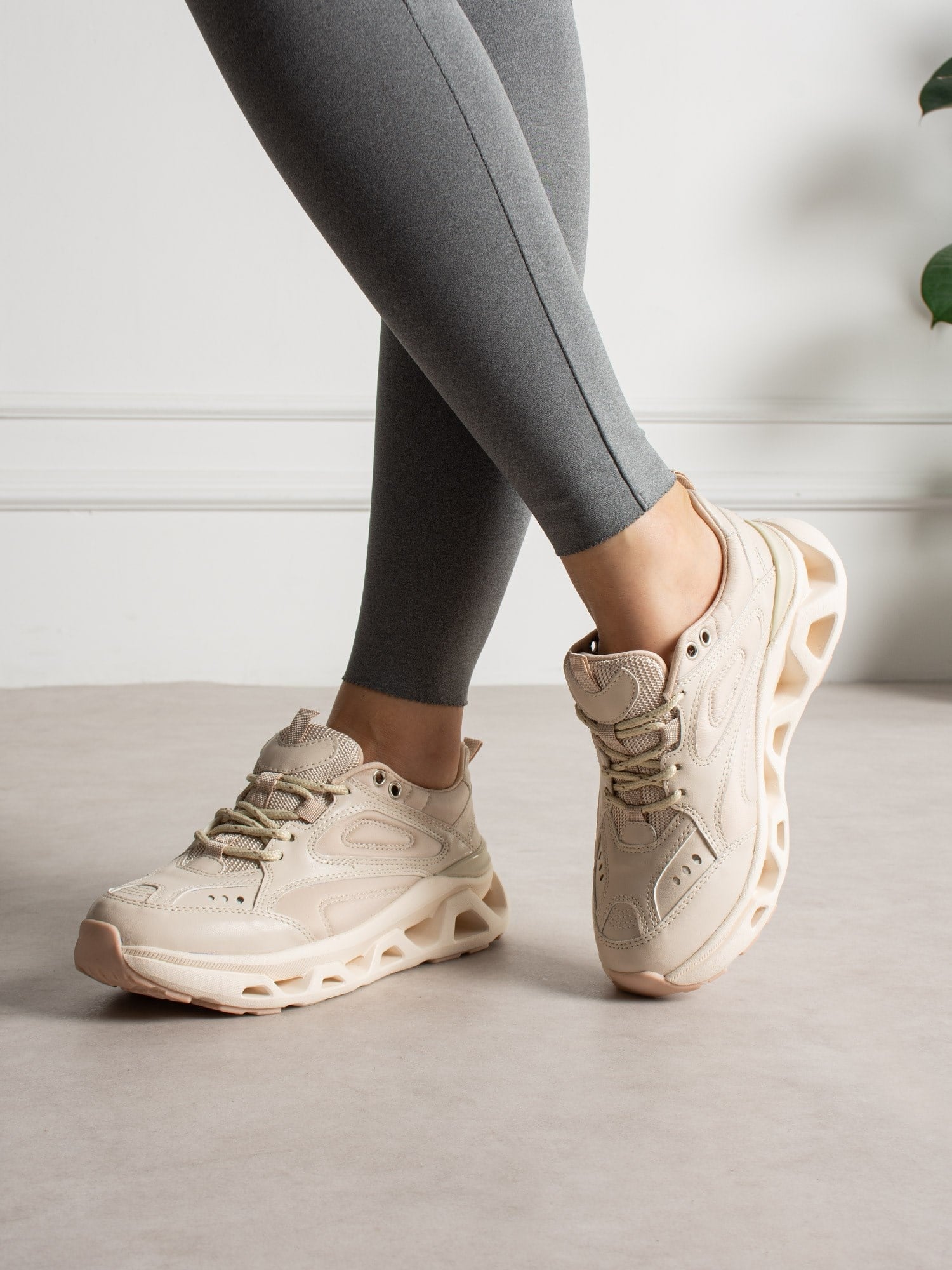 CHUNKY Krem Kadın Sneakers