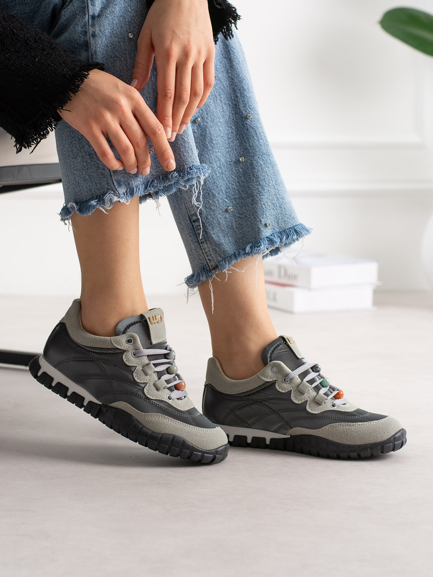 CORTİNA Gri Bağcıklı Kadın Sneakers